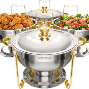 Chafing dish VEVOR pour buffet avec 4 récipients de grande capacité
